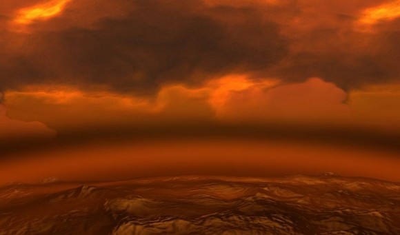 Artist impressions of Venusian clouds, credit ESA