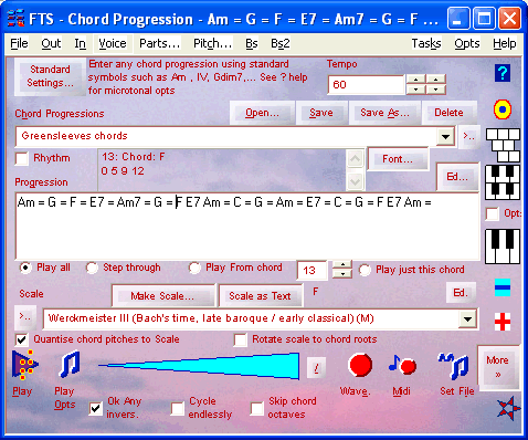 Chord Progression Player - Tune Smithy - Windows Software